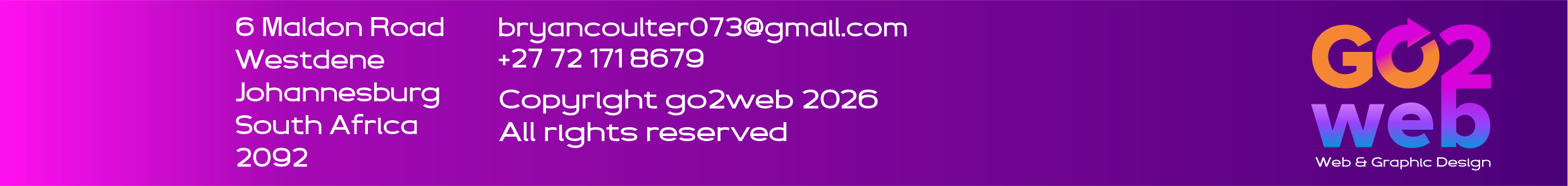 go2web.co.za - web design and hosting -web hosting - footer