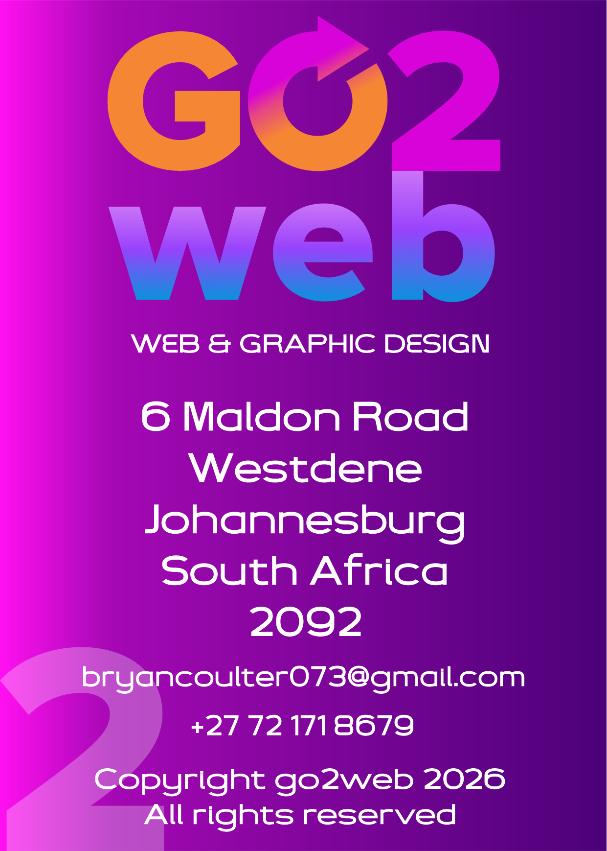 go2web.co.za - web design and hosting -web hosting - footer